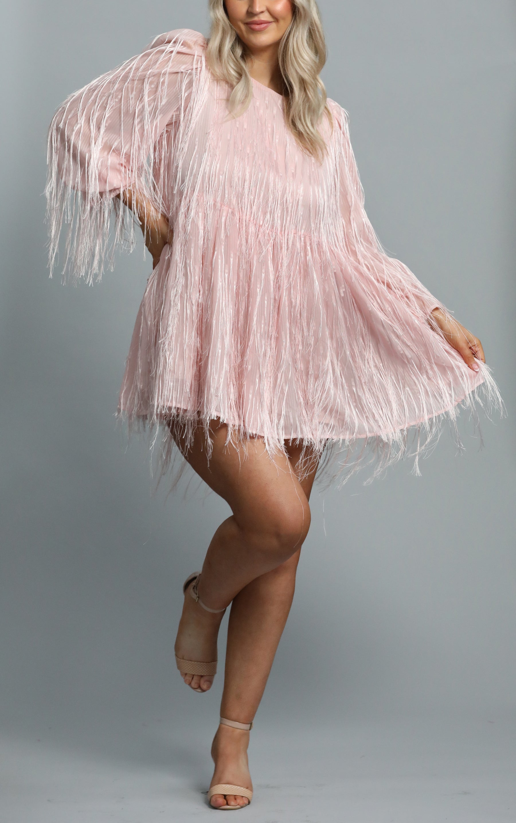 Pink Fringe Dress