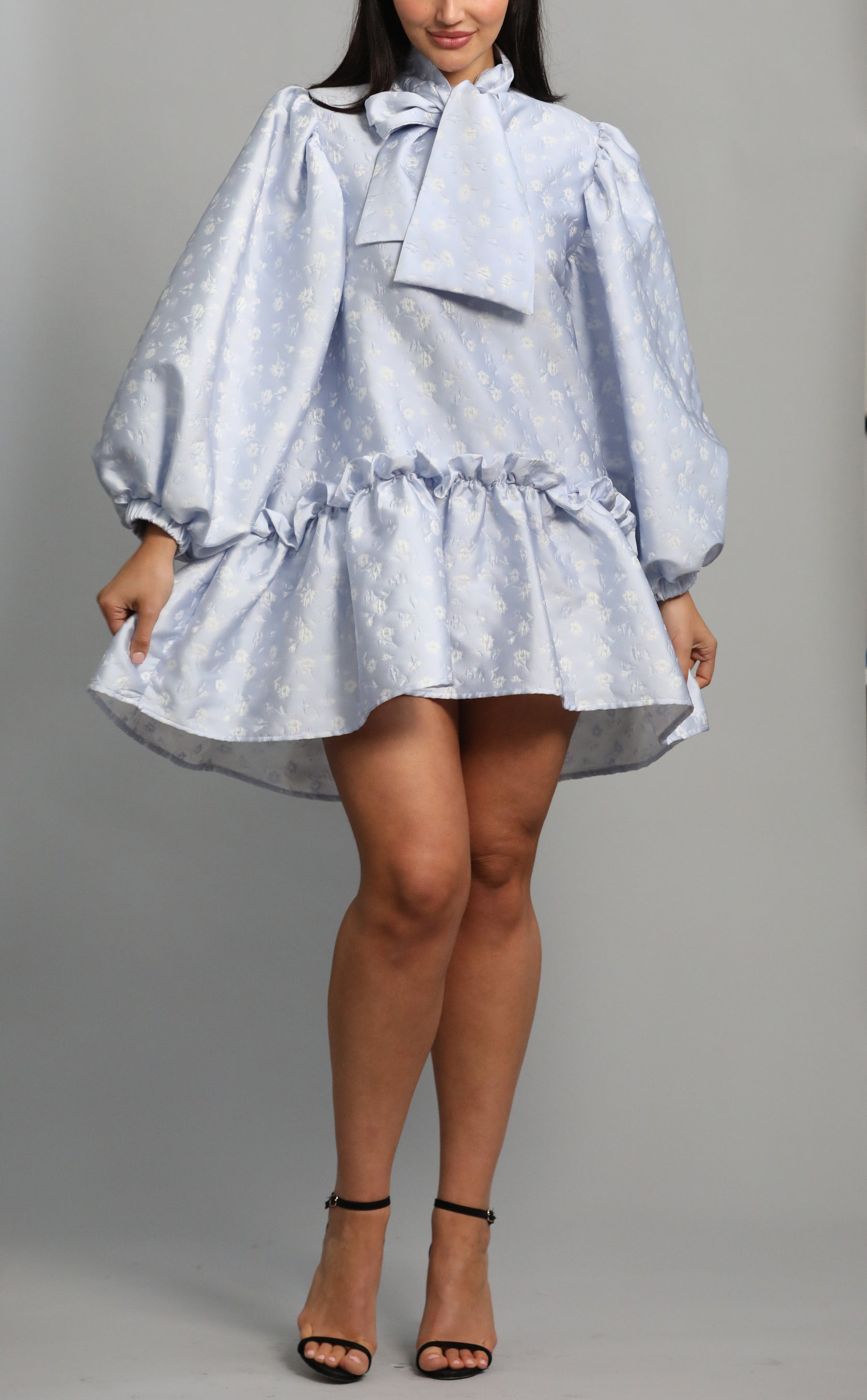 Puff Sleeve Mini Dress