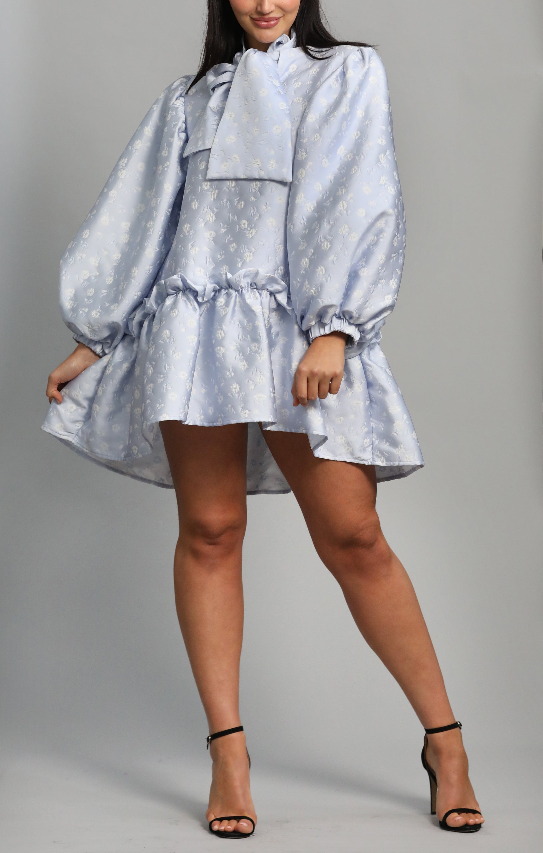 Puff Sleeve Mini Dress