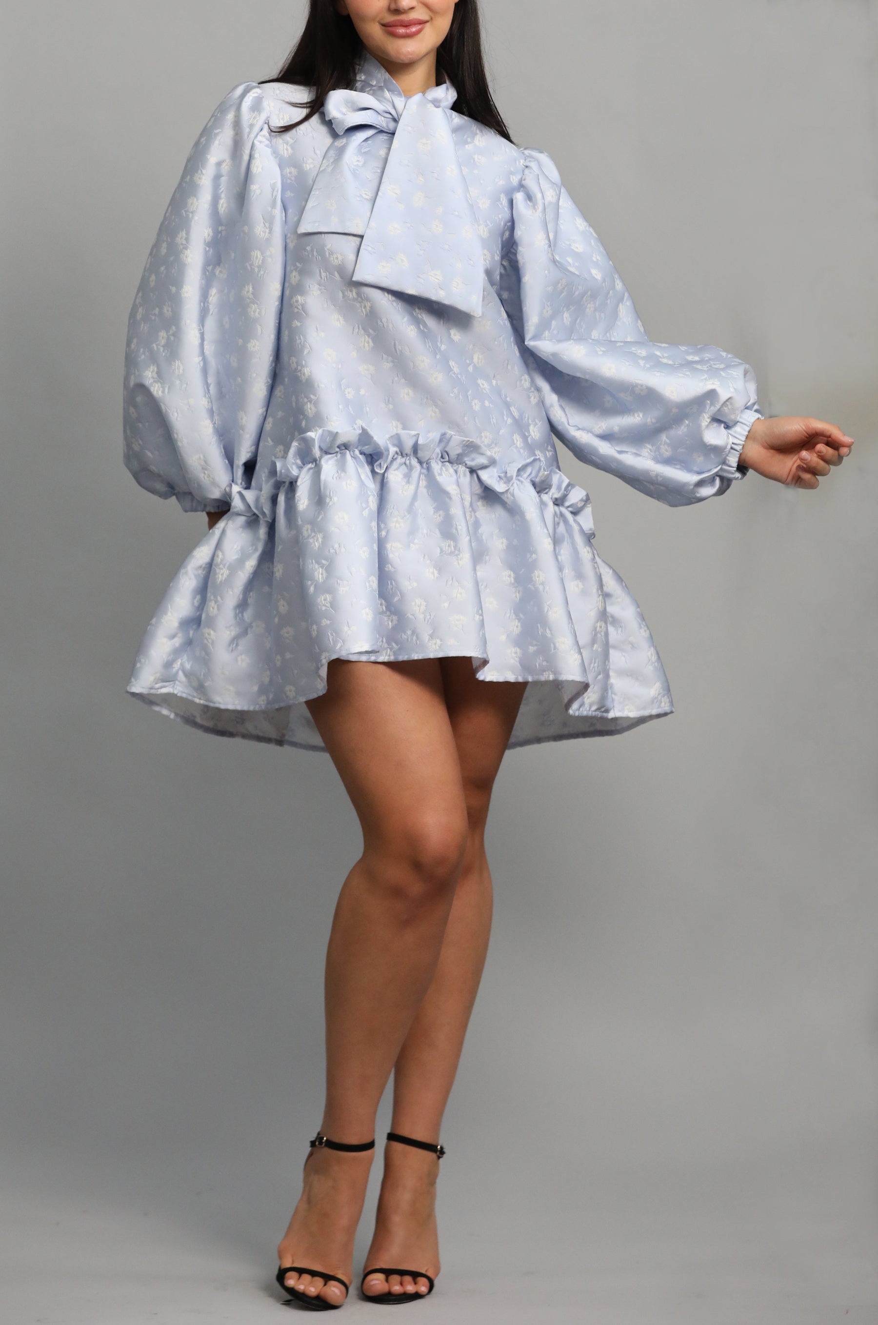 Puff Sleeve Mini Dress