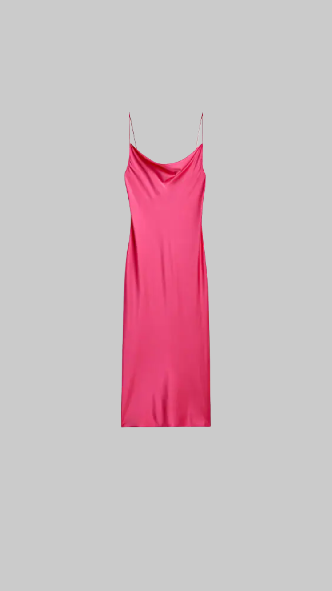 Fuschia satin dress