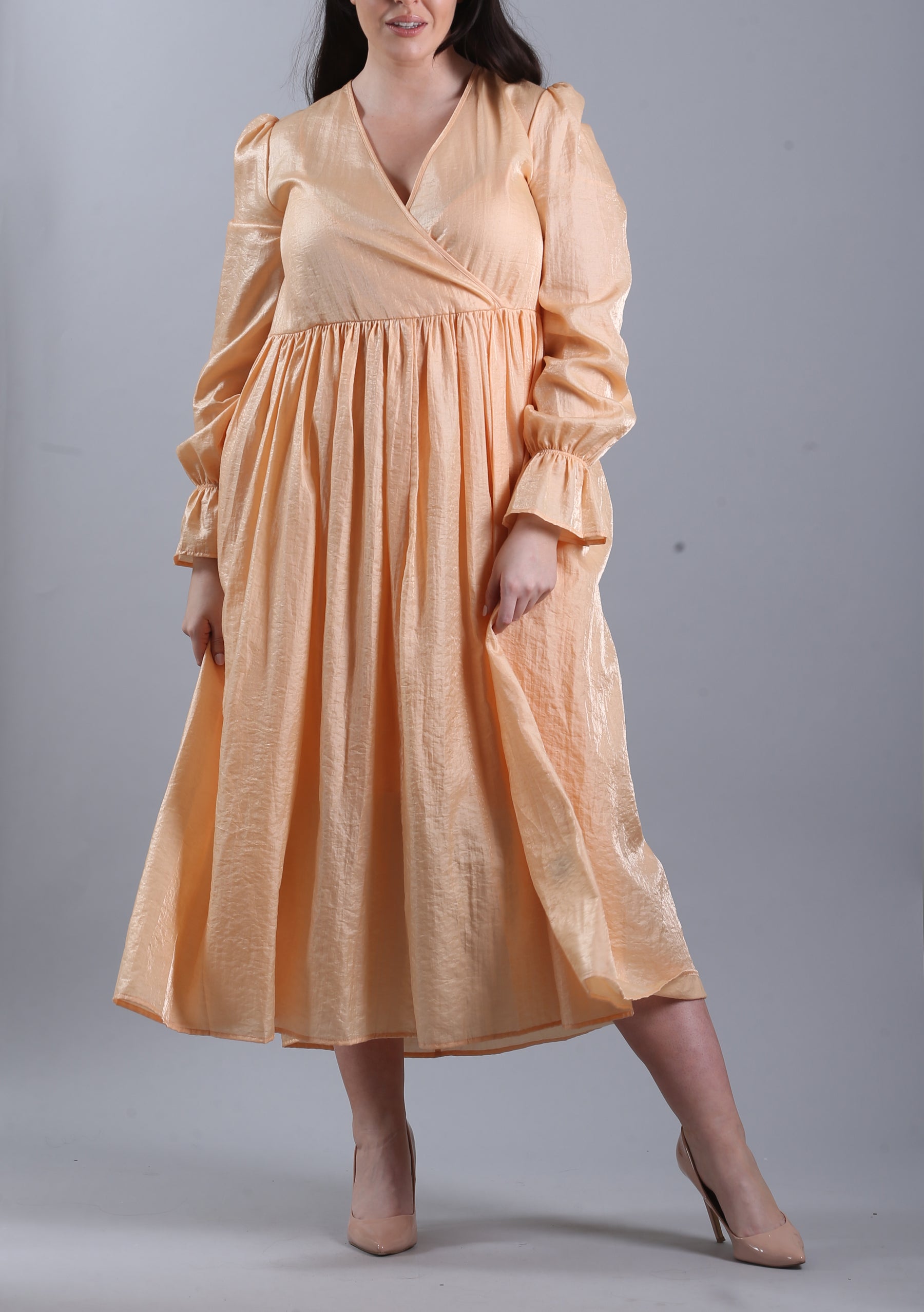 Baum Axelle Gathered Taffeta Midi Dress