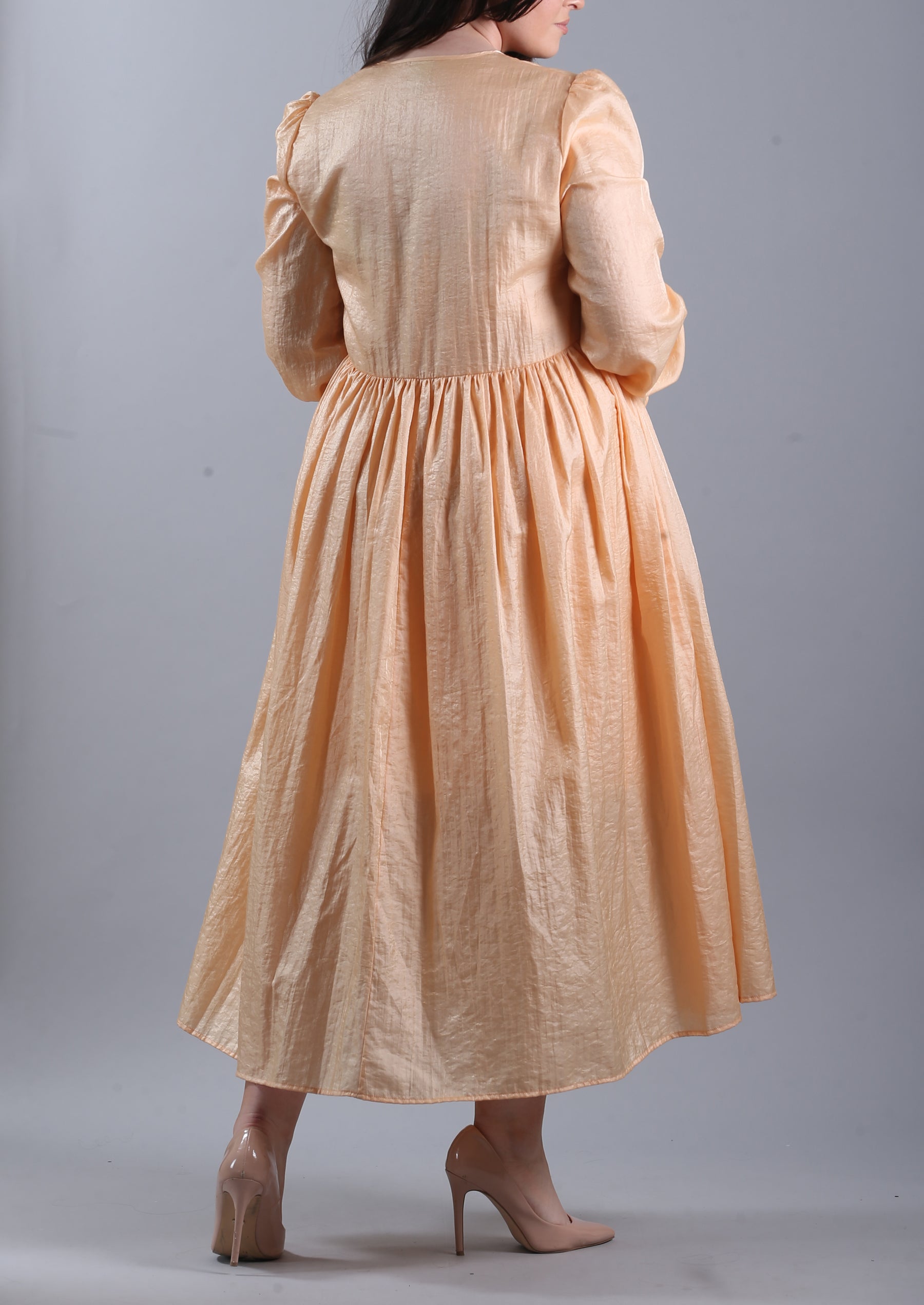 Baum Axelle Gathered Taffeta Midi Dress