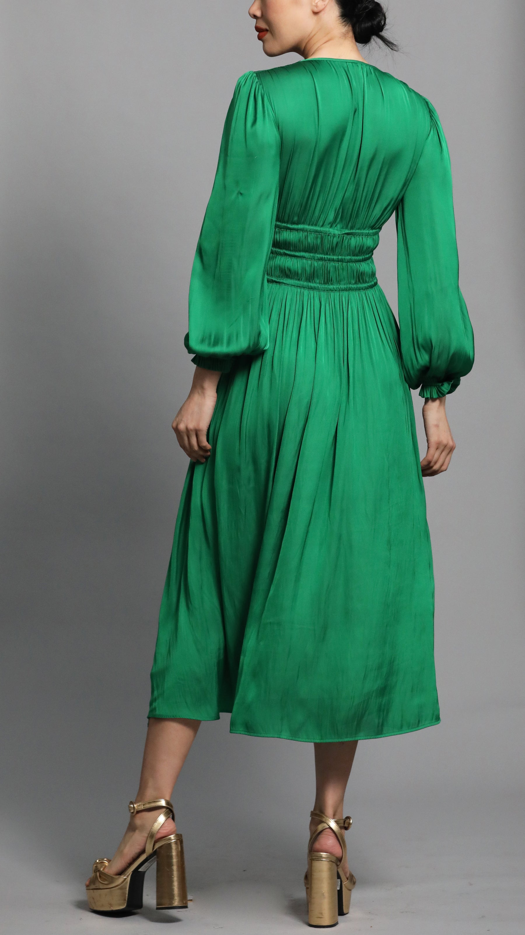 Flowing satin dress