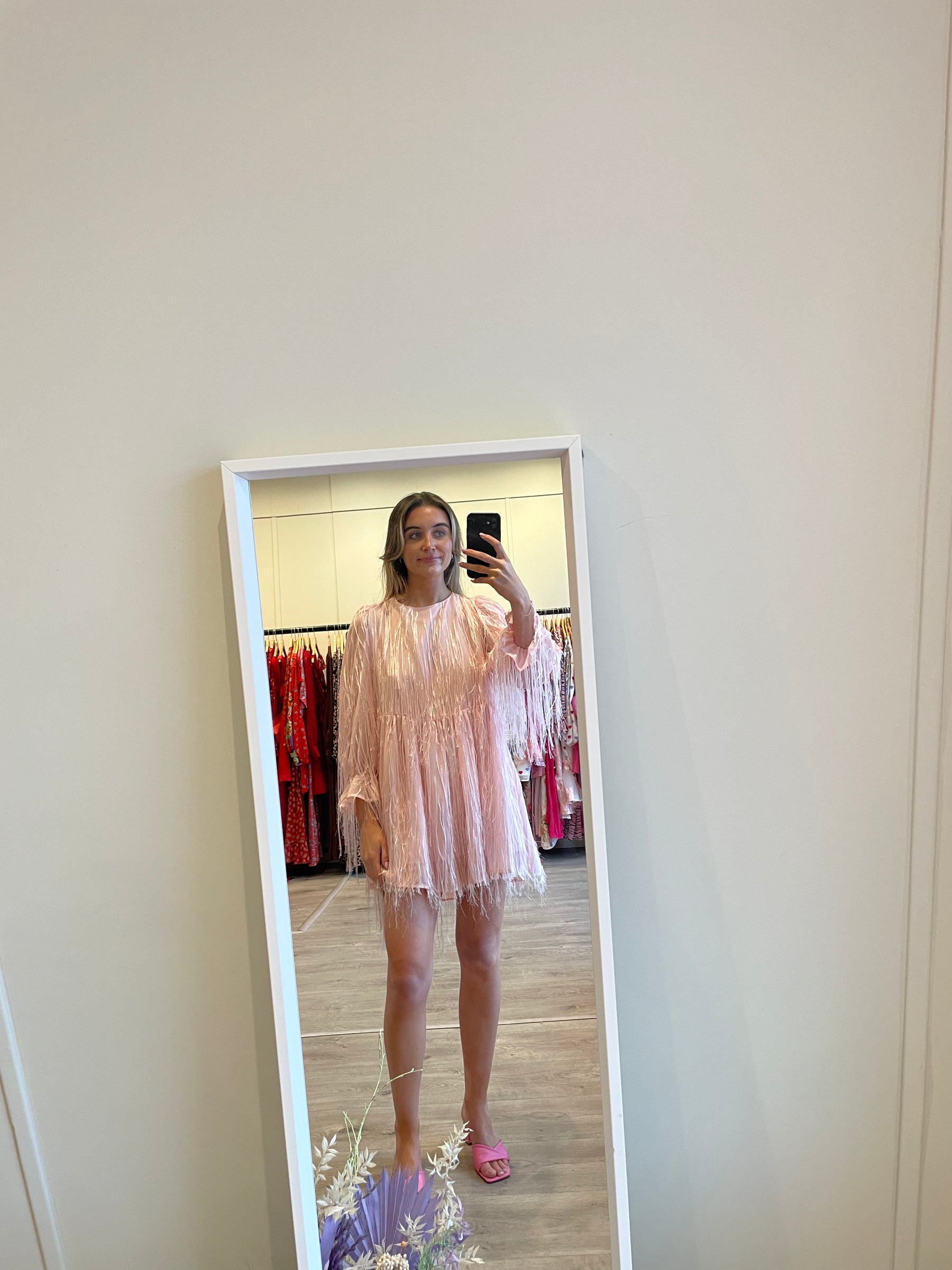 Pink Fringe Dress