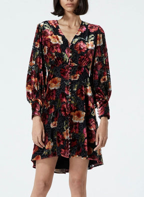 The Kooples Floral Velvet Mini