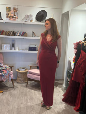 Red Maxi Ruched