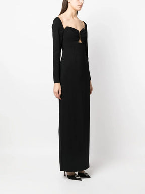 Roland Mouret Black Cady Cut-Out Dress