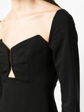 Roland Mouret Black Cady Cut-Out Dress