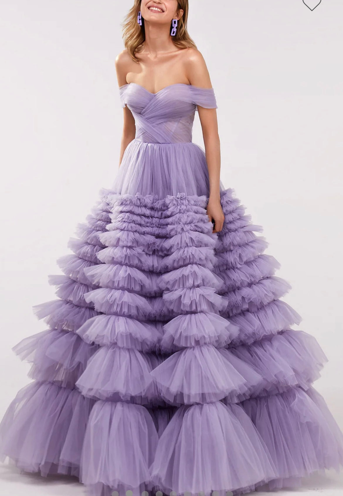 Milla Lilac Ultra Puffy Prom Maxi Dress