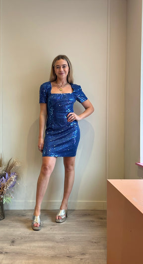 Spice Vintage Blue Sequin Mini