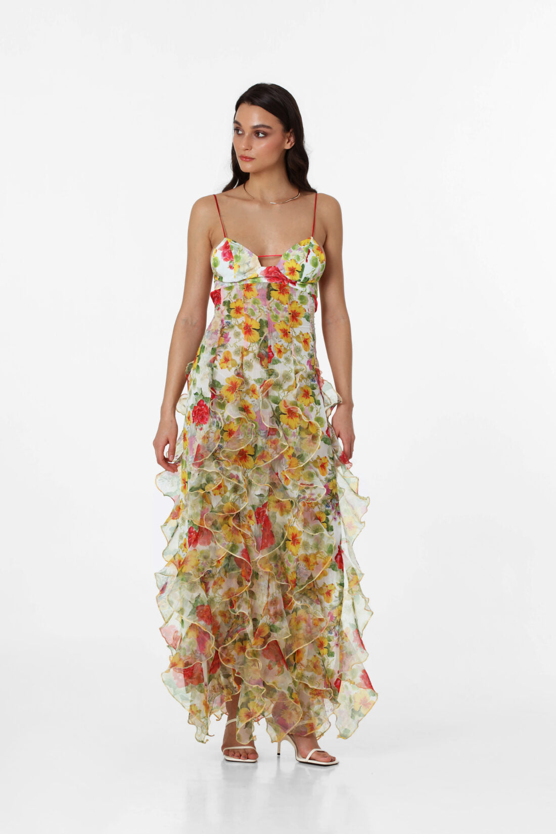 Menti Baroque Flower Maxi Dress