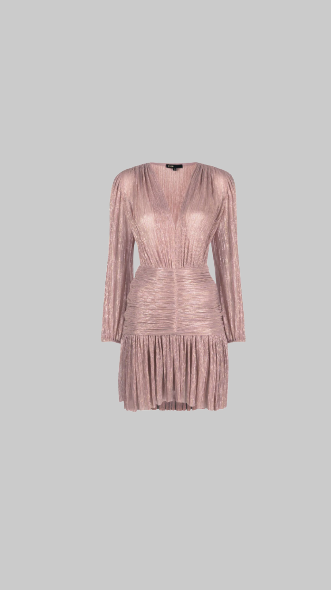 Maje Metallic-Effect Gathered Dress