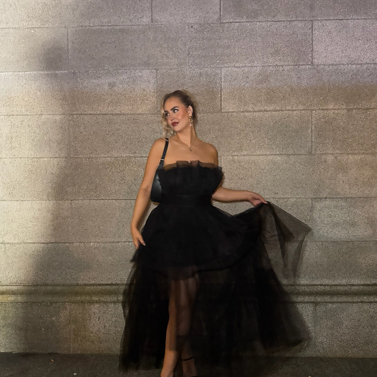 Bandeau Tulle Maxi Dress