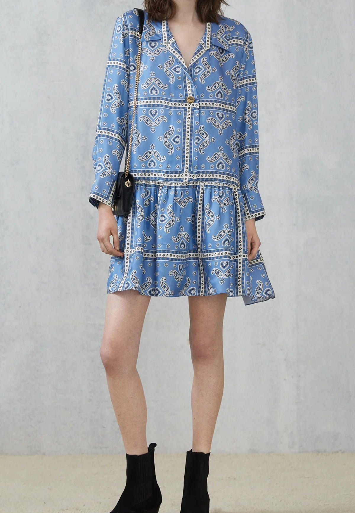 Sandro Paisley Silk Dress