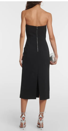 Rebecca Vallance Yvonne Black Strapless Midi