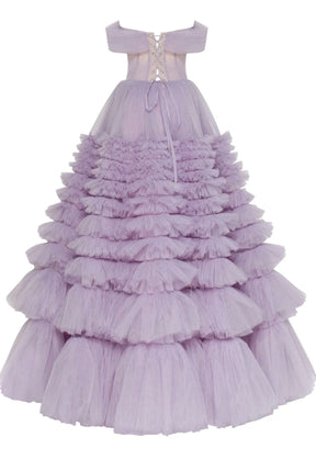 Milla Lilac Ultra Puffy Prom Maxi Dress