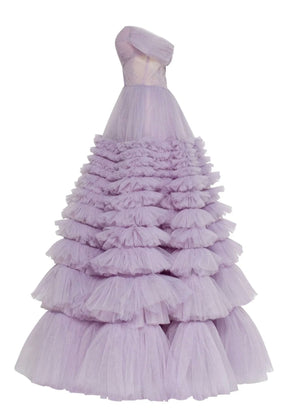 Milla Lilac Ultra Puffy Prom Maxi Dress