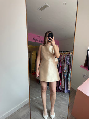 Odd Muse The Ultimate Muse Bow Detail Mini Dress - Gold