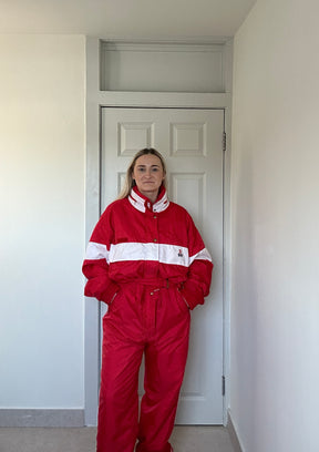 Vintage Red Ski Suit