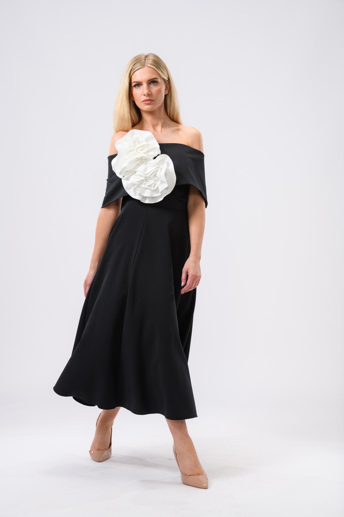 Black & White Kyoto Flare Dress