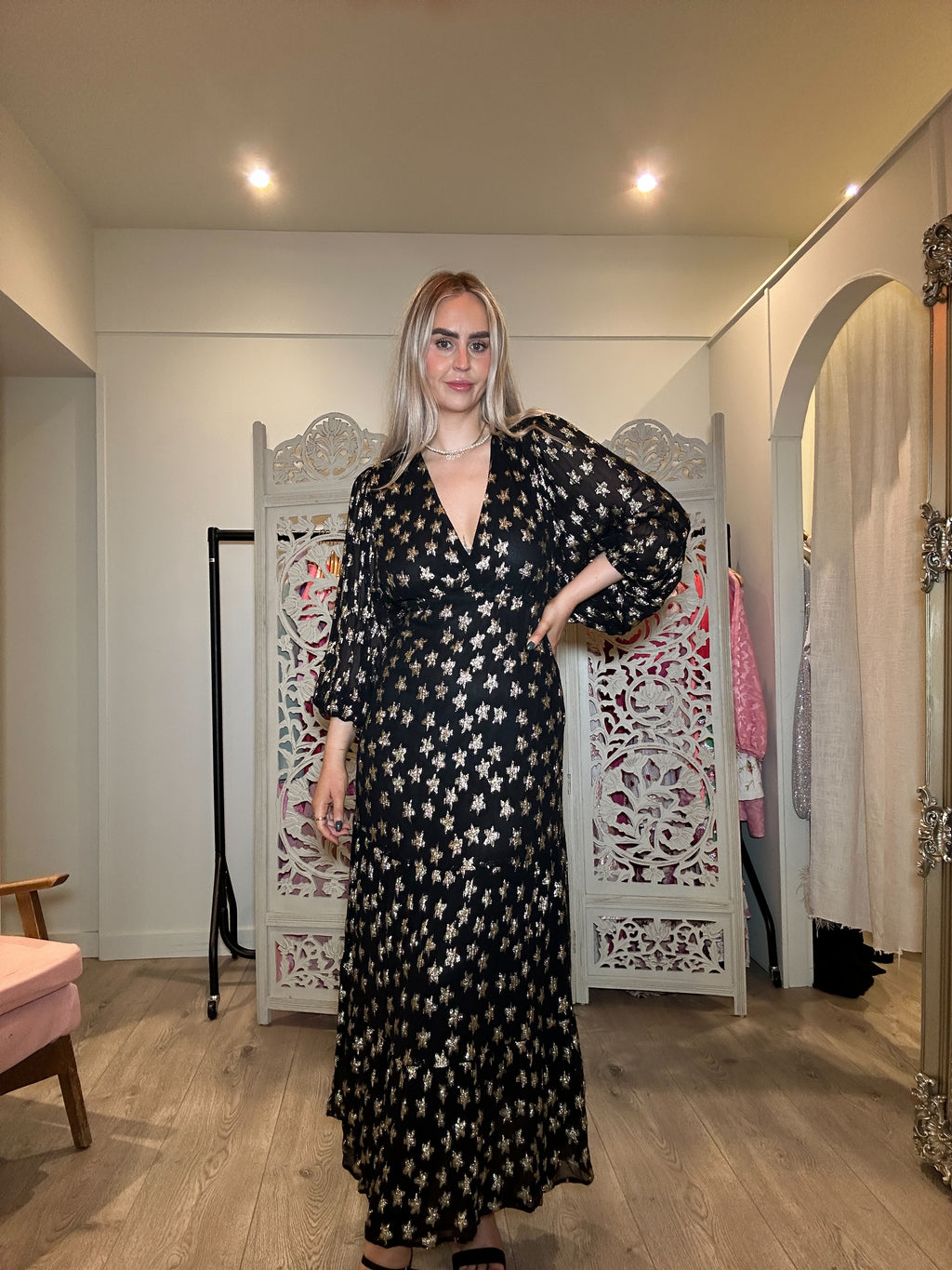 star midi dress As Seen On. Aje muse Jessie Andrews showcases the Star Midi Dress. Available online and in boutiques now