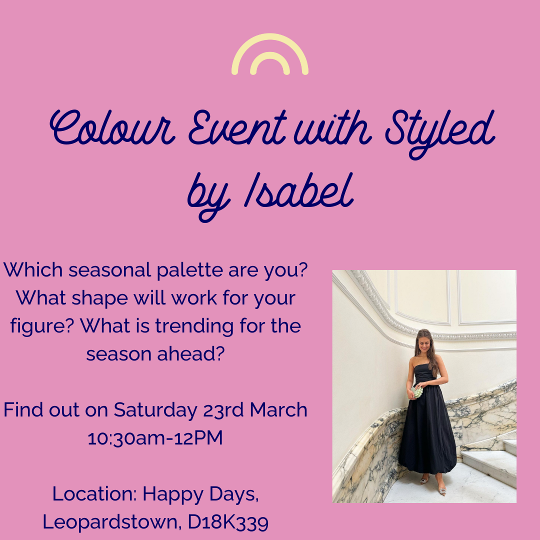 Styled by Isabel Saturday 23rd March 10:30am