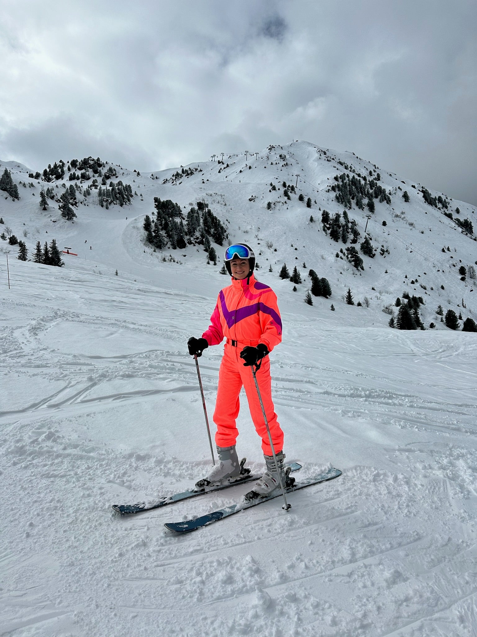 Vintage Orange Ski Suit