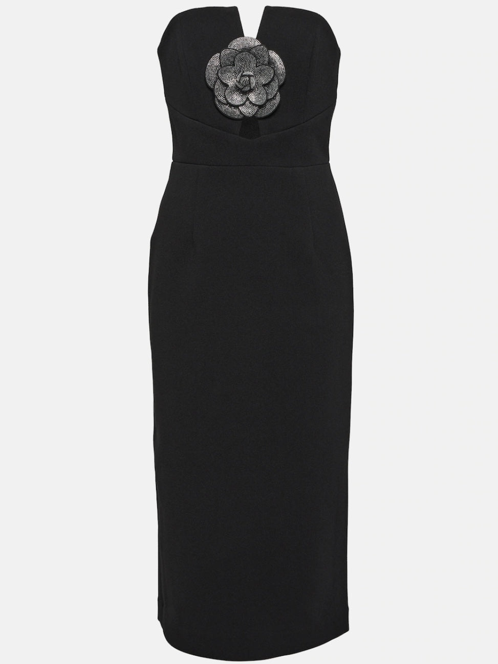 Rebecca Vallance Yvonne Black Strapless Midi