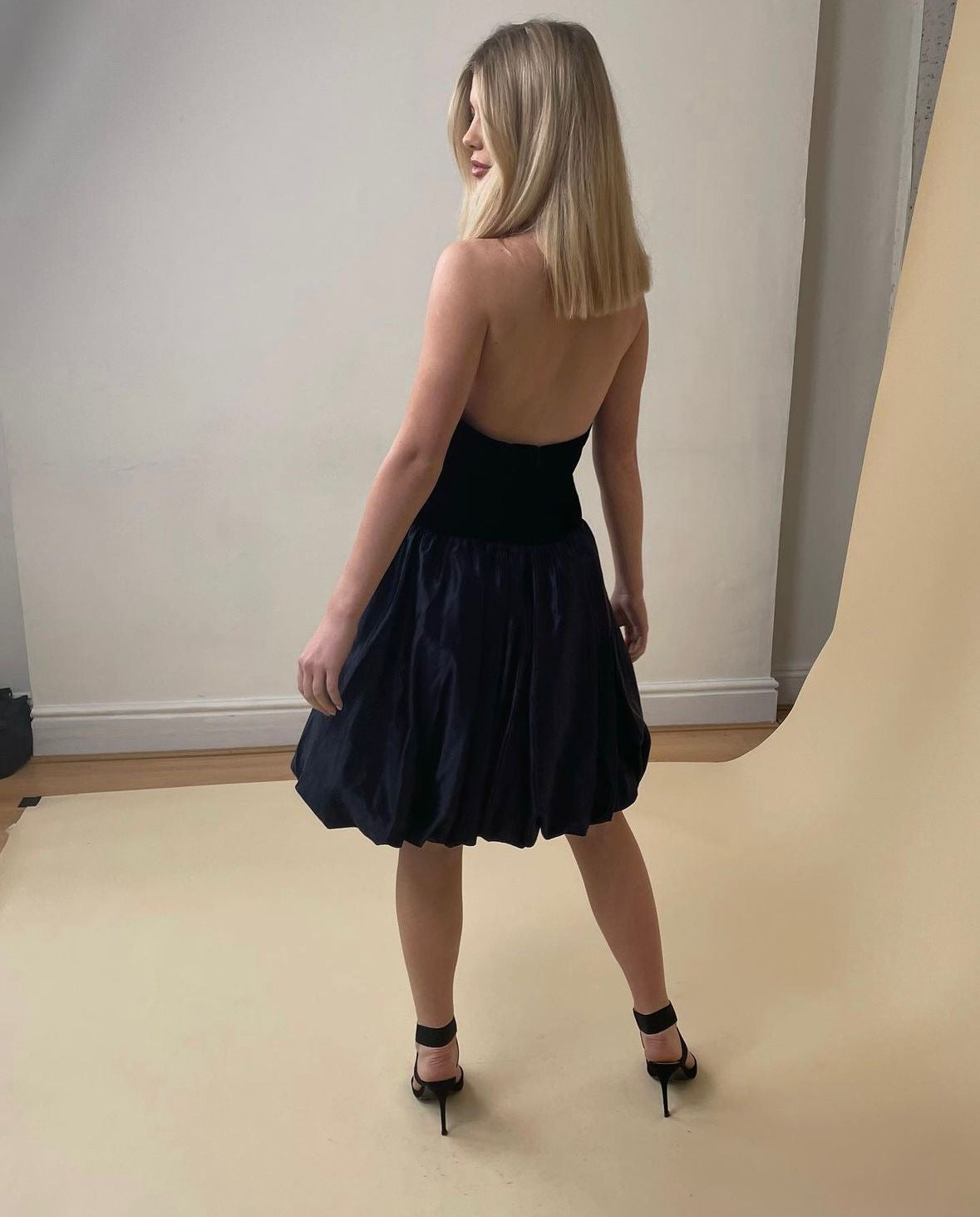 Ralph Lauren Navy Backless Midi