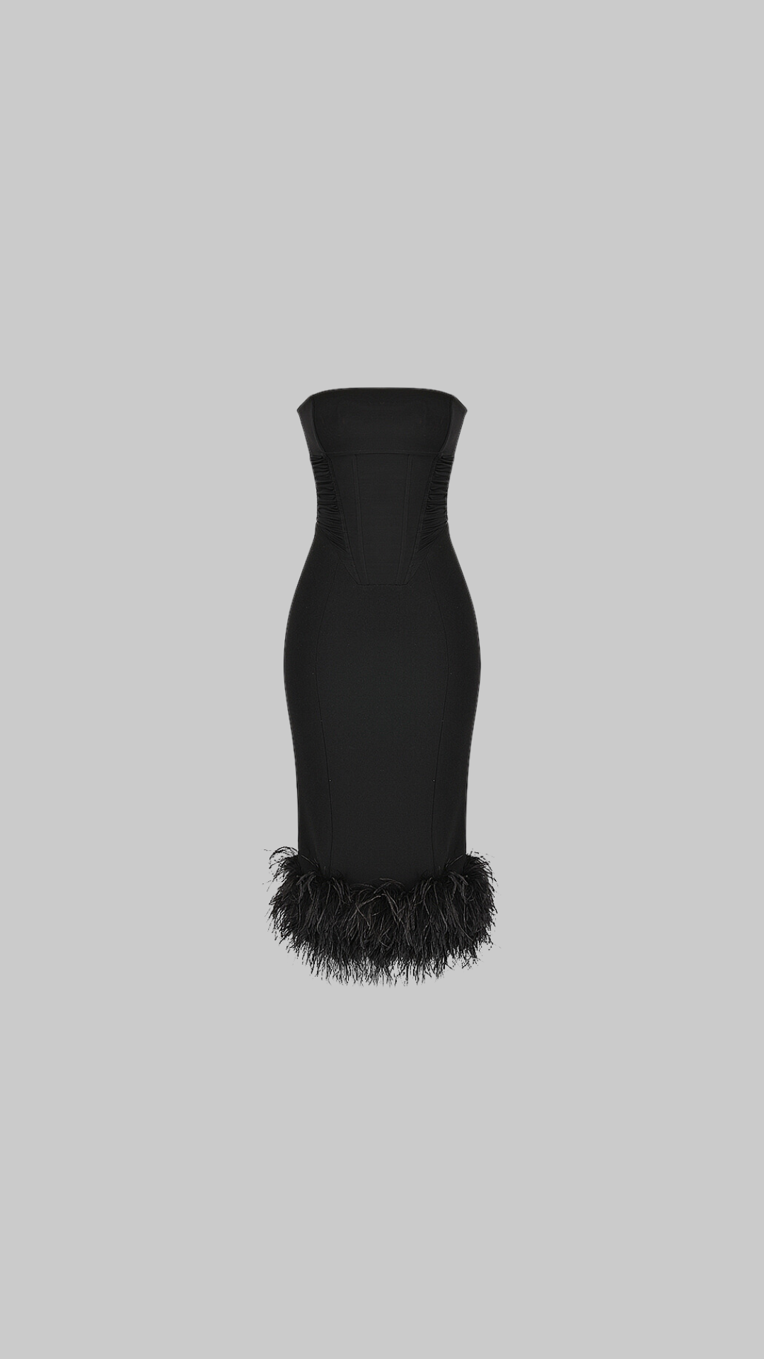 House of CB Fionula Black Strapless Corset Dress