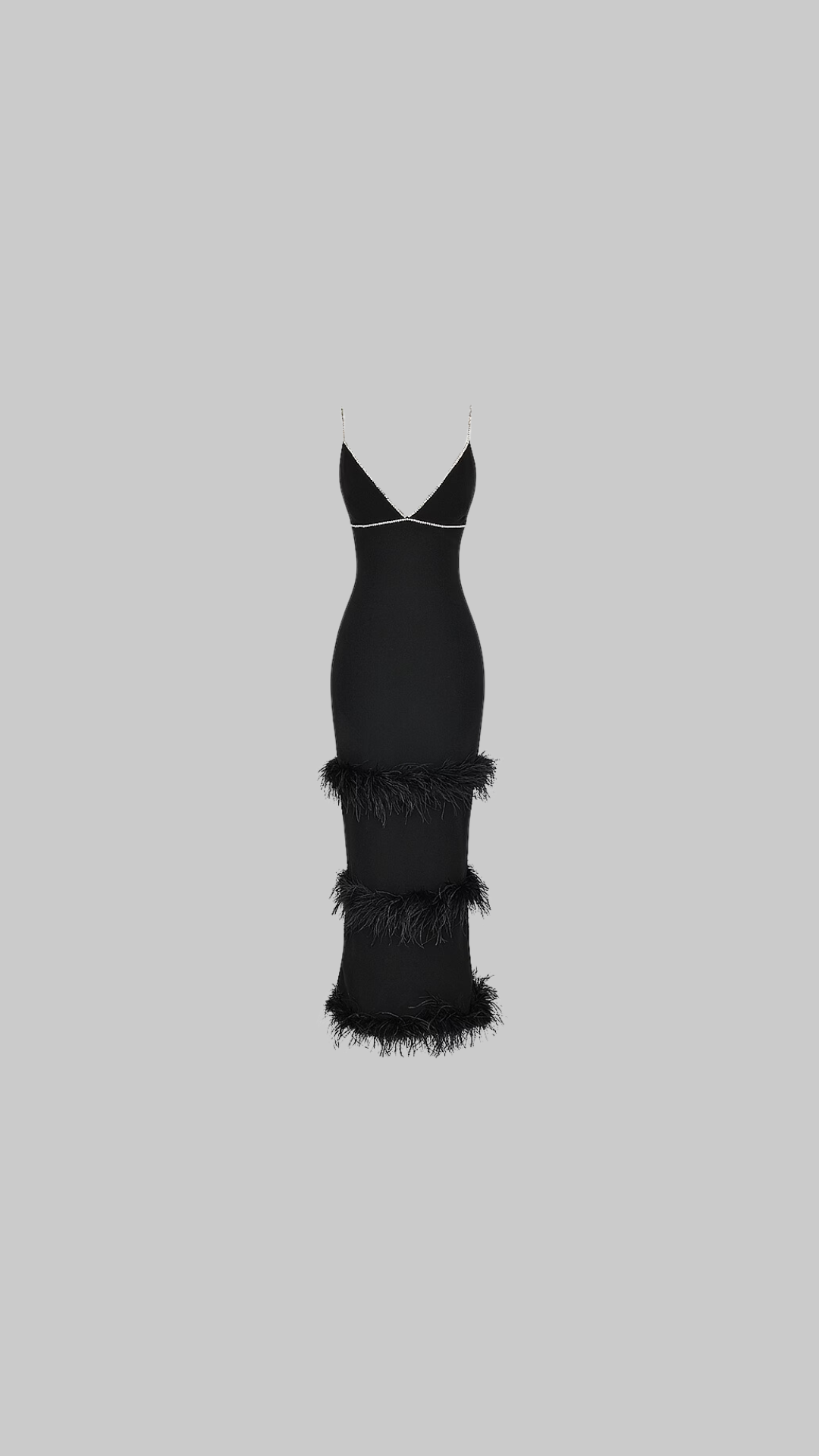 House of CB Maricel Black Crystallised Maxi Dress