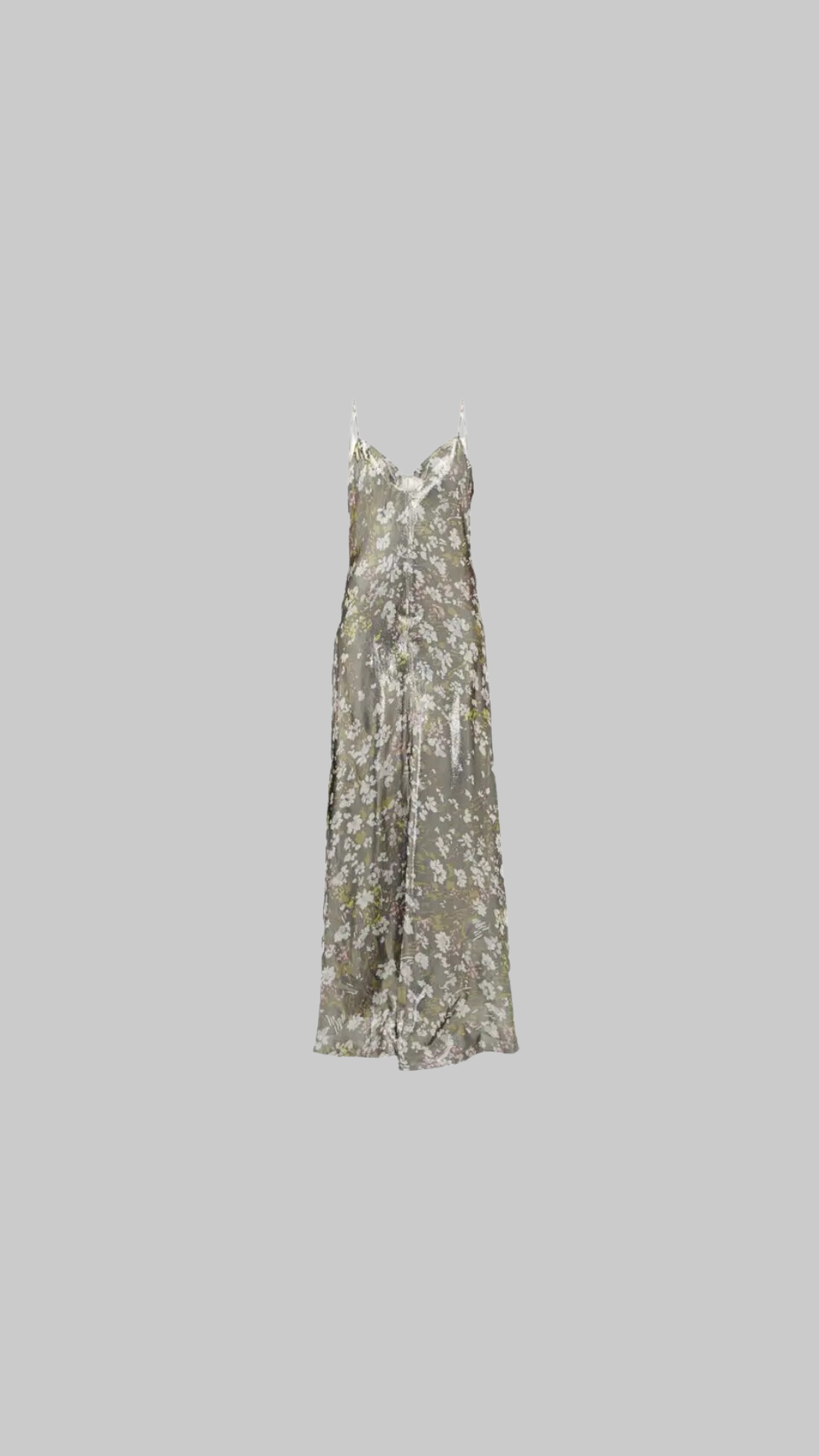 GANNI Metallic floral maxi dress