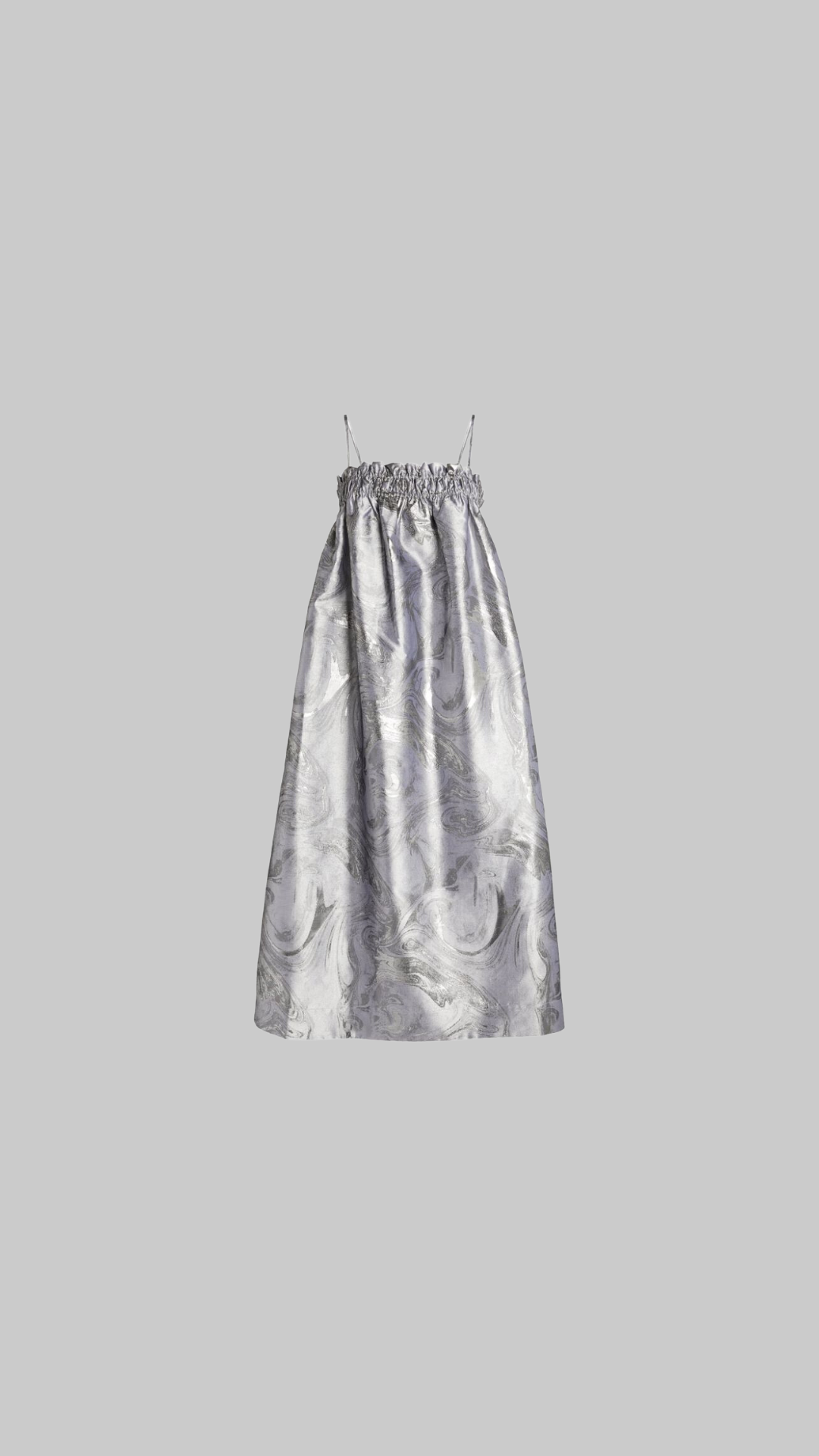 GANNI Metallic Midi Dress