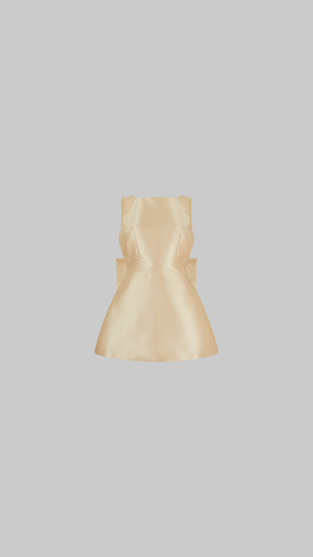 Odd Muse The Ultimate Muse Bow Detail Mini Dress - Gold