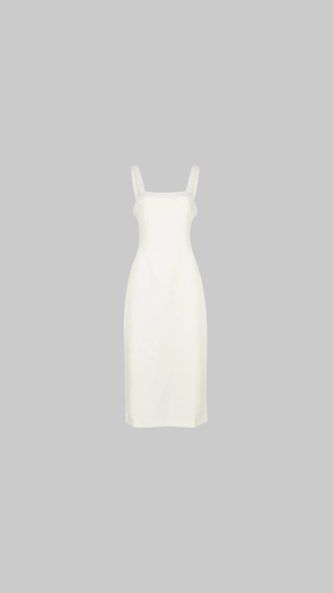 Odd Muse The Ultimate Muse Pearl Trim Midi Dress - White