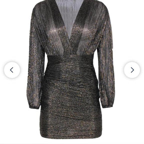 Metallic Black and Silver Mini
