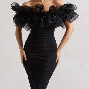 Club L London Dress Black midi