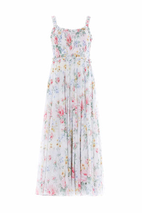 Needles & Thread Pompadour Garden Chiffon Smocked Gown