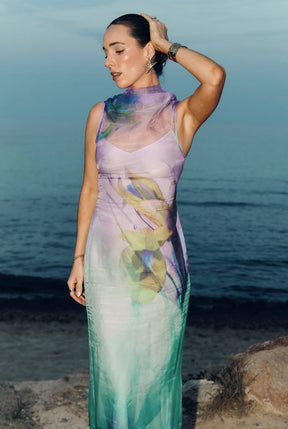 Taylor Purple Water Maxi Dress
