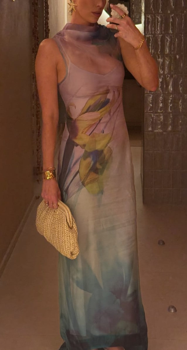 Taylor Purple Water Maxi Dress