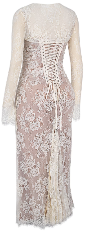 House Of CB Artemis Lace Shrug Gown