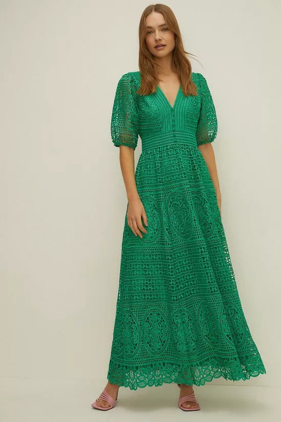 Oasis Green Lace Maxi