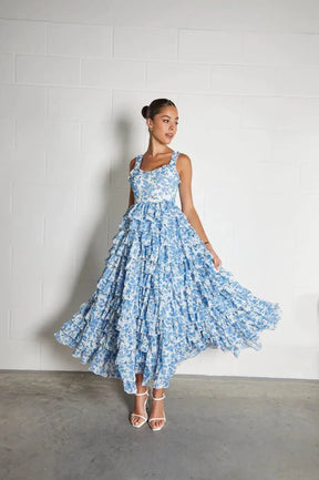 Blue boutique dress discount