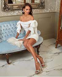 Nadine Merabi Candice White Mini Dress