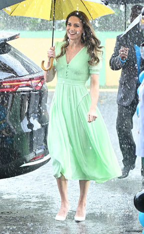 Self Portrait Spearmint Chiffon Midi