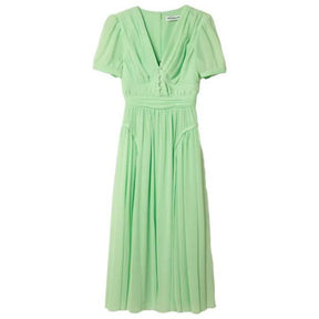 Self Portrait Spearmint Chiffon Midi