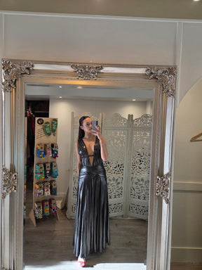 Plunge Drama Maxi Dress