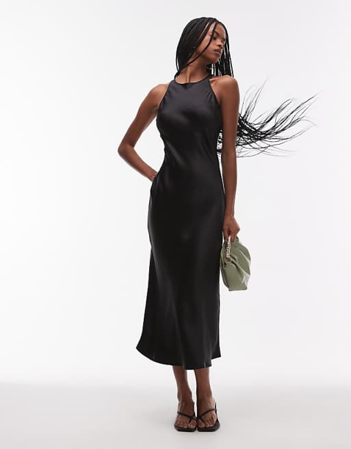 Slim-Fit Bias Cut Midi Dress