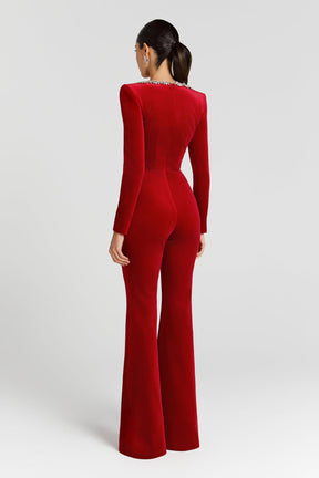 Nadine Merabi Kimberly Red Jumpsuit
